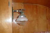 Original Gas Lamp Fixture in 1962 Shasta 1500 Vintage Trailer